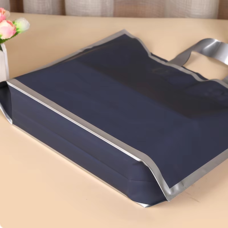 Event Party Shop - 50Pcs Frosted hand shopping bag, silver