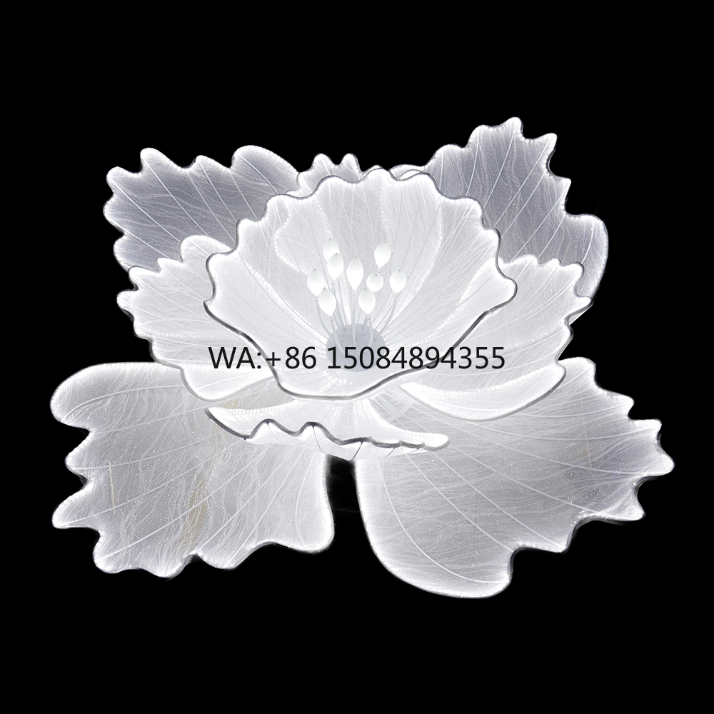 Event & Party Supply - LED Giant White Flower Backdrop Stand