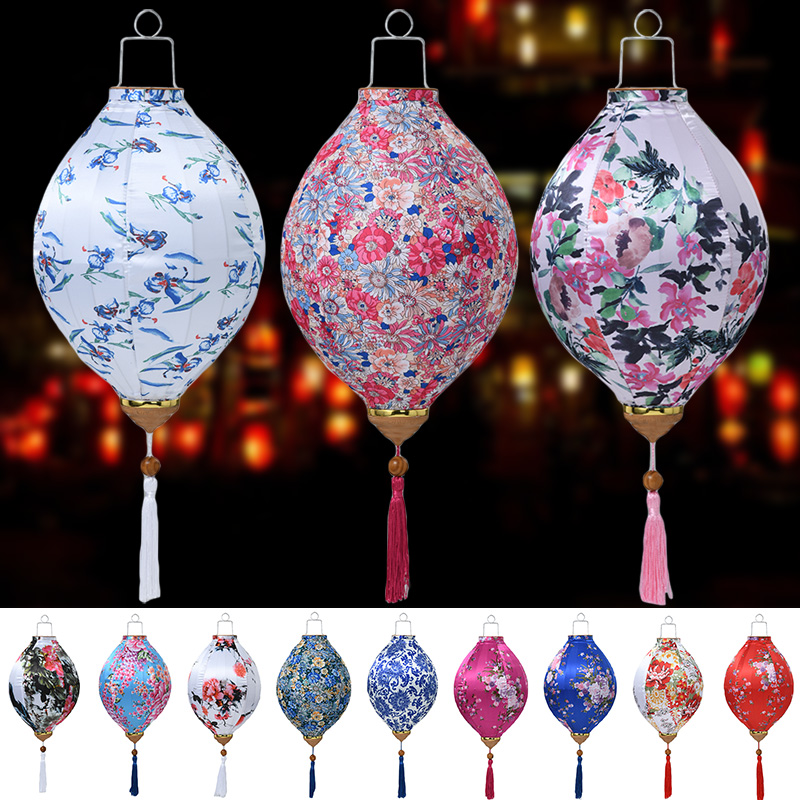 Event Party Shop - Antique Chinese Silk Lanterns Floral Palace