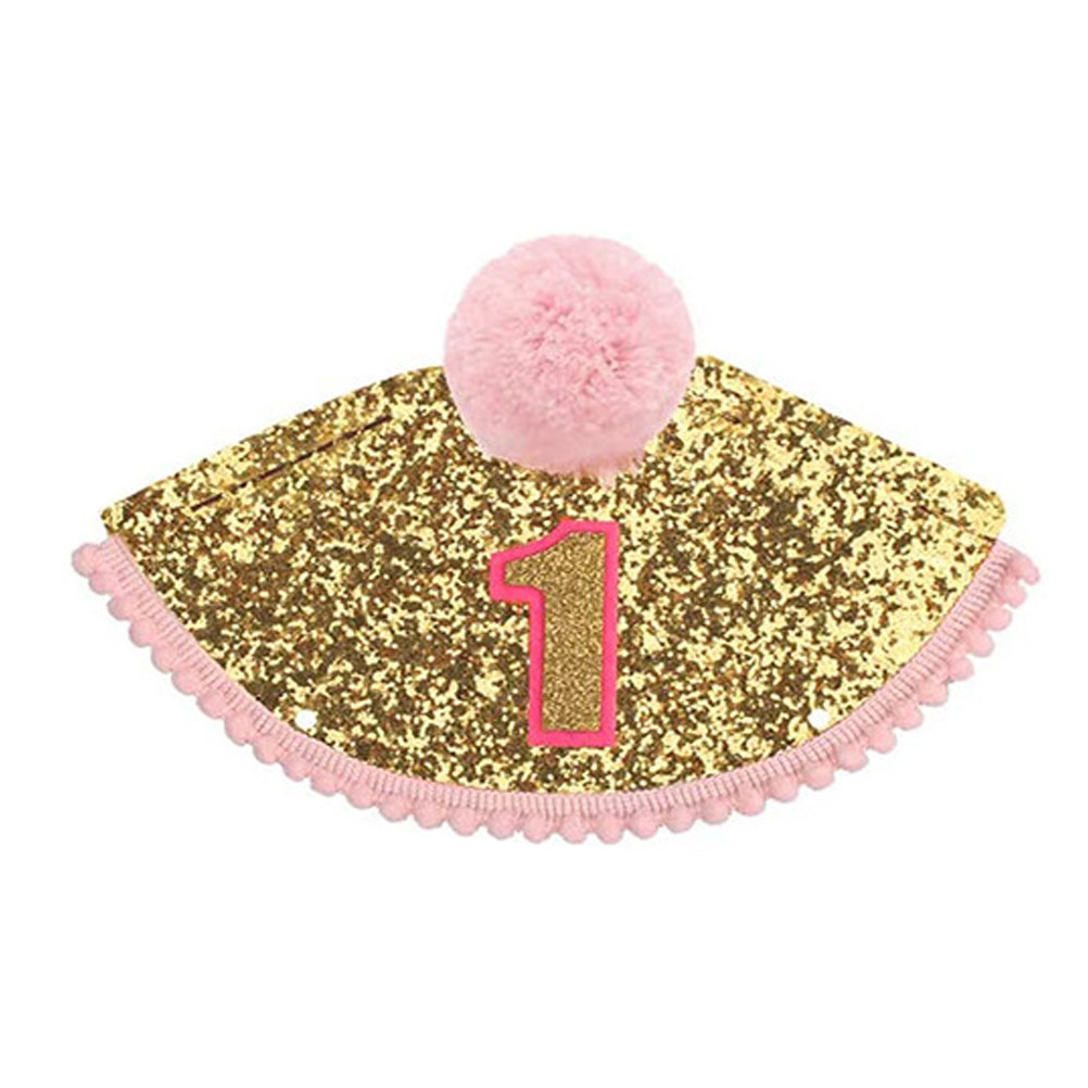 Party Hat Cone - 1St Birthday Hat Pink Cone Style