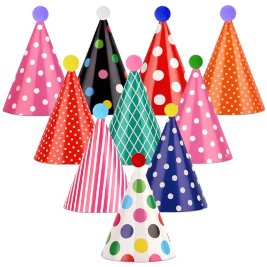 10 PCS Colorful Mini Party Hat - đánh giá và giá Party Hat Cone